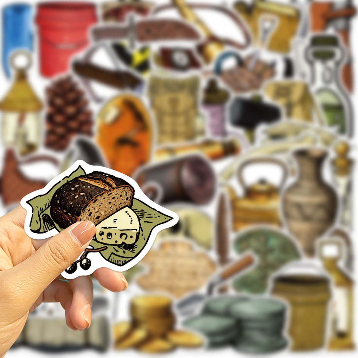 50 vintage stickers met avontu - Outdoor Adventure Books recensie en prijs